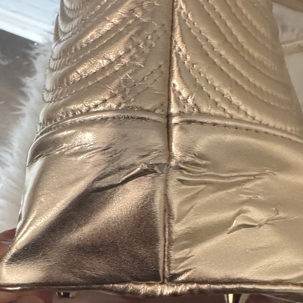 Versace Gold Ribbed Large Tote Bag, GWP. Like New. - Picture 12 of 12